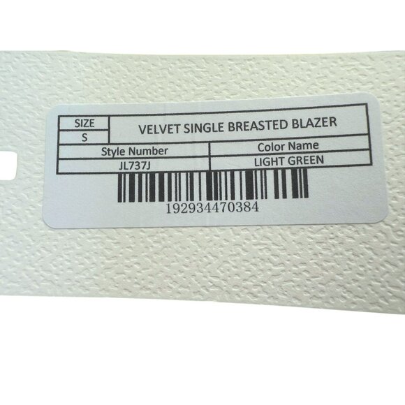 Endless Rose Women S Velvet Single Breasted Blazer Light Green NWT - Picture 7 of 7